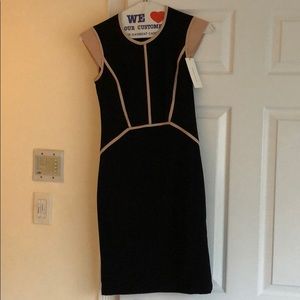 Rebecca Taylor LBD with light pink piping